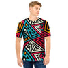 Graffiti geometric seamless pattern Men T Shirt-grizzshop