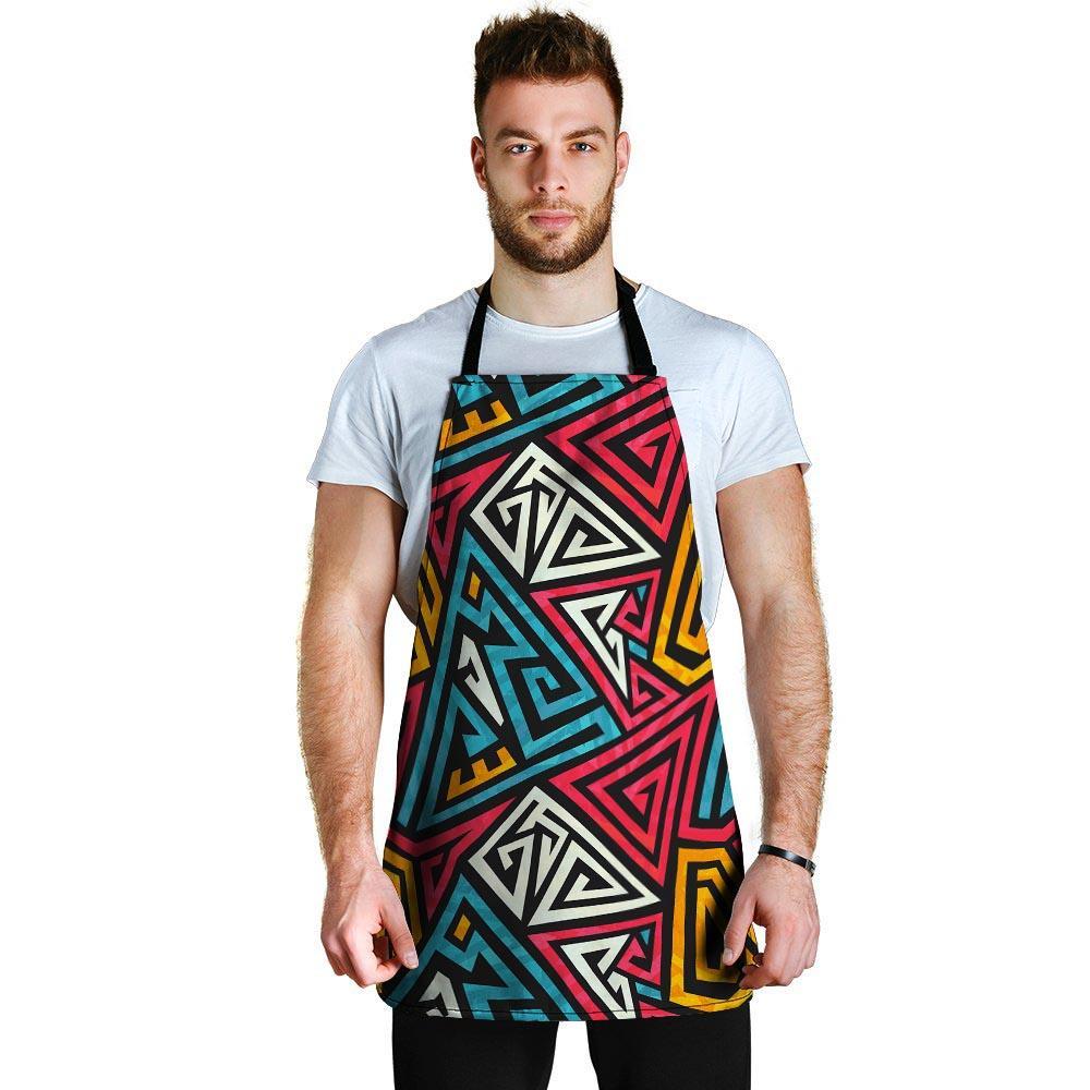 Graffiti geometric seamless pattern Men's Apron-grizzshop