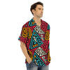 Graffiti geometric seamless pattern Men’s Hawaiian Shirt-grizzshop