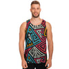 Graffiti geometric seamless pattern Men's Tank Tops-grizzshop