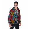 Graffiti geometric seamless pattern Men's Zip Up Hoodie-grizzshop