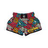 Graffiti geometric seamless pattern Muay Thai Boxing Shorts-grizzshop