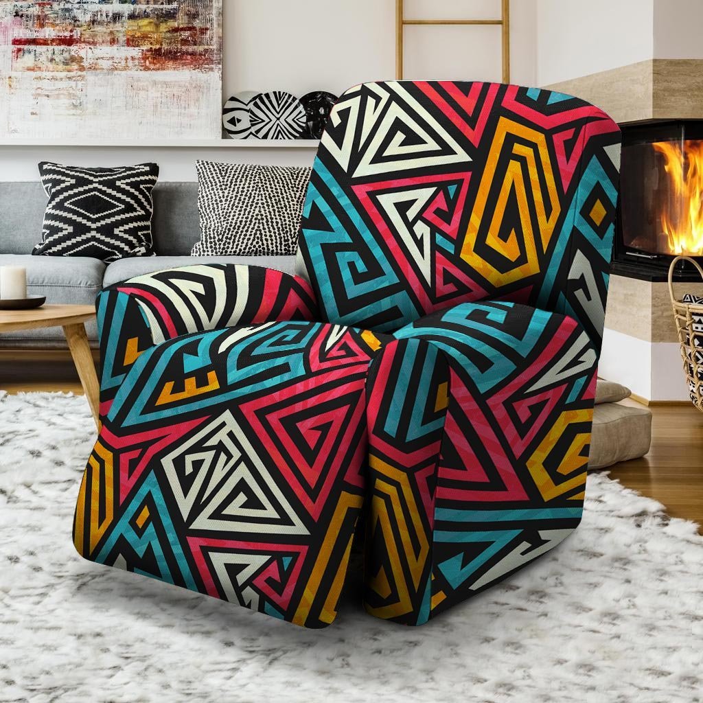 Graffiti geometric seamless pattern Recliner Cover-grizzshop