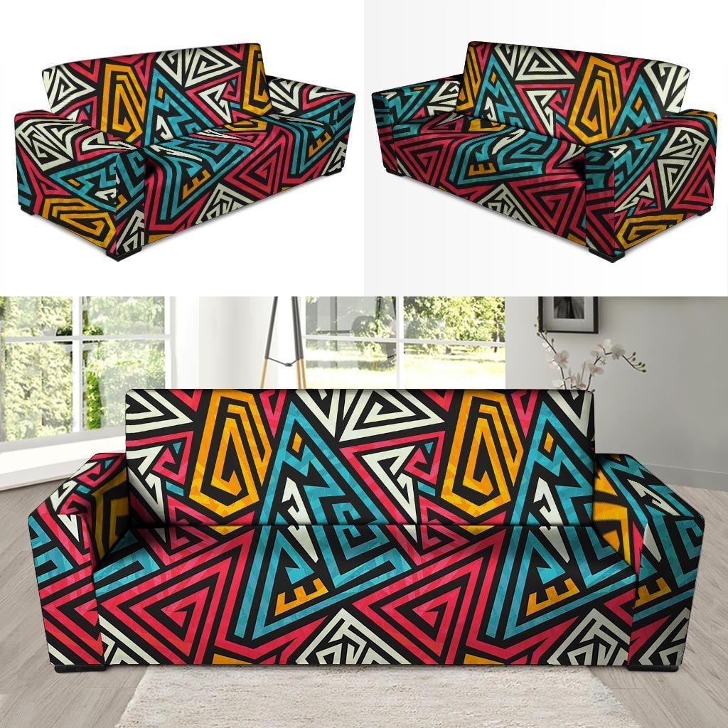 Graffiti geometric seamless pattern Sofa Cover-grizzshop