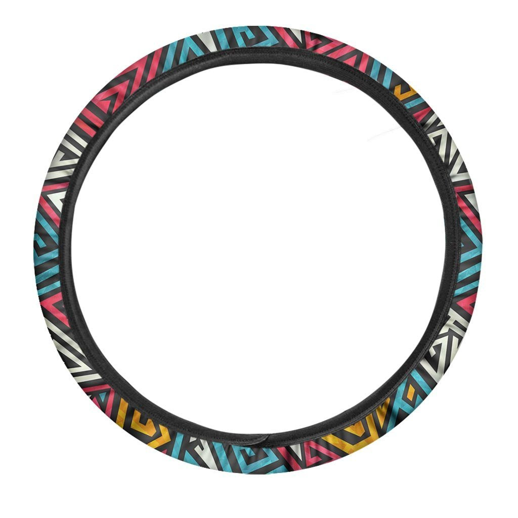 Graffiti geometric seamless pattern Steering Wheel Cover-grizzshop