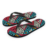 Graffiti geometric seamless pattern Women's Flip Flops-grizzshop