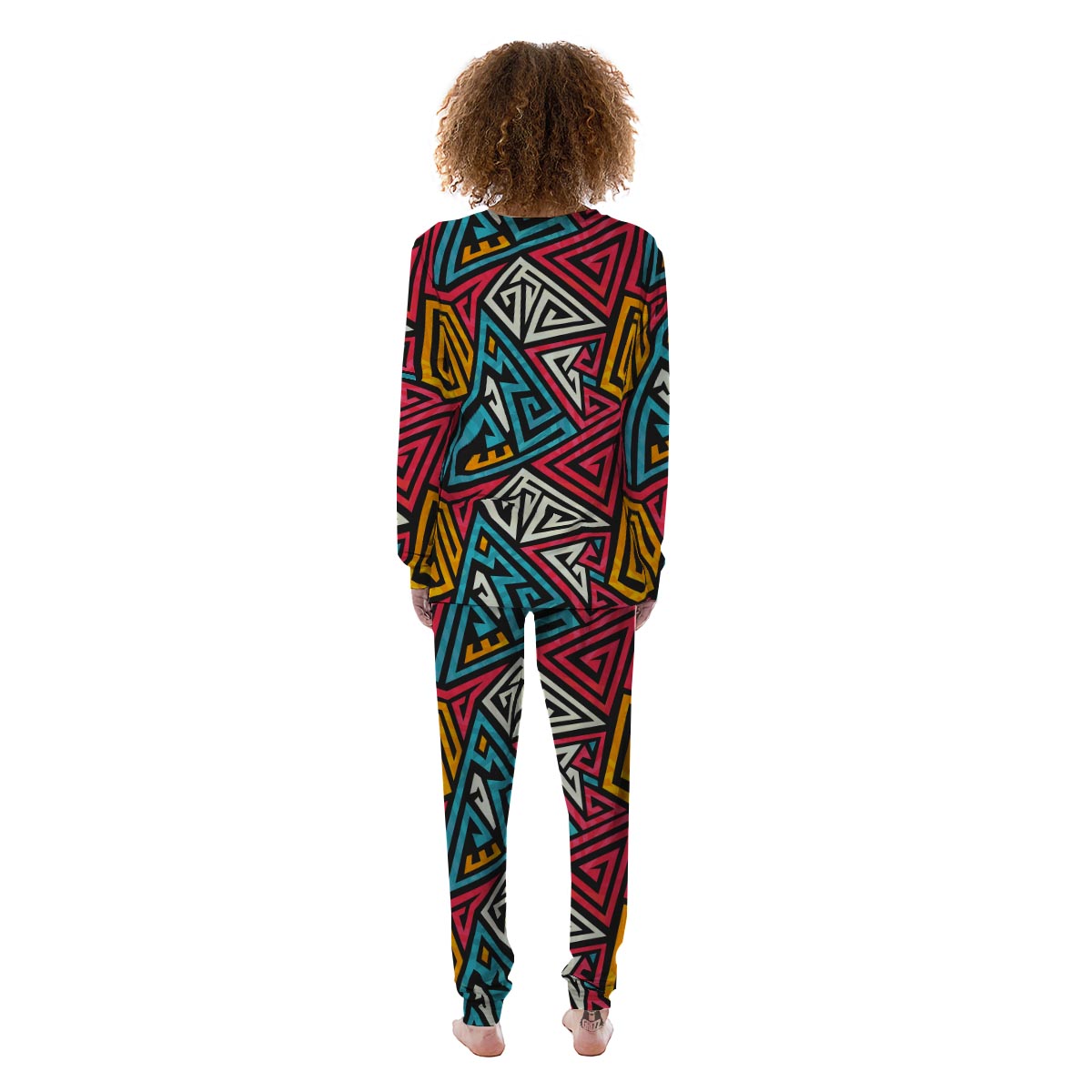 Graffiti geometric seamless pattern Women's Pajamas-grizzshop