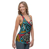 Graffiti geometric seamless pattern Women's Racerback Tank Top-grizzshop