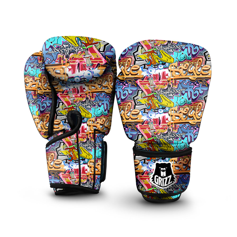 Graffity Street Art Print Pattern Boxing Gloves-grizzshop