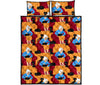 Grandma Nana Cat Pattern Print Bed Set Quilt-grizzshop