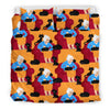 Grandma Nana Cat Pattern Print Duvet Cover Bedding Set-grizzshop