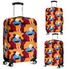 Grandma Nana Cat Pattern Print Luggage Cover Protector-grizzshop