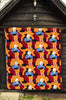 Grandma Nana Cat Pattern Print Quilt-grizzshop