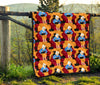 Grandma Nana Cat Pattern Print Quilt-grizzshop