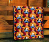 Grandma Nana Cat Pattern Print Quilt-grizzshop