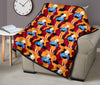 Grandma Nana Cat Pattern Print Quilt-grizzshop