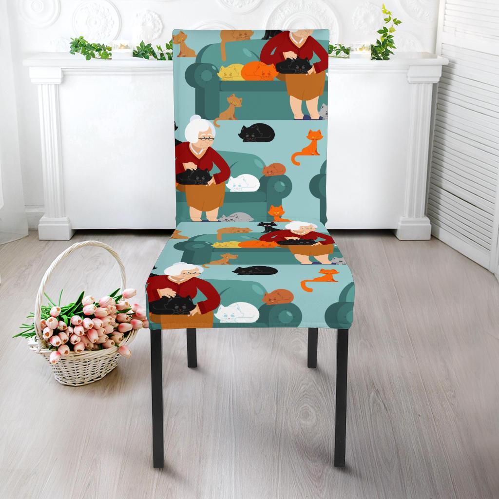 Grandma Nana Pattern Print Chair Cover-grizzshop