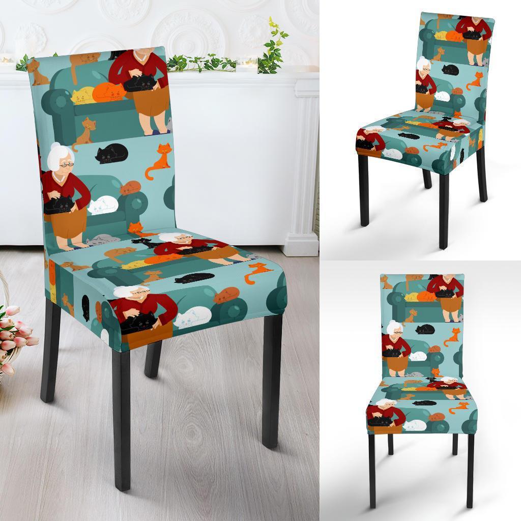 Grandma Nana Pattern Print Chair Cover-grizzshop