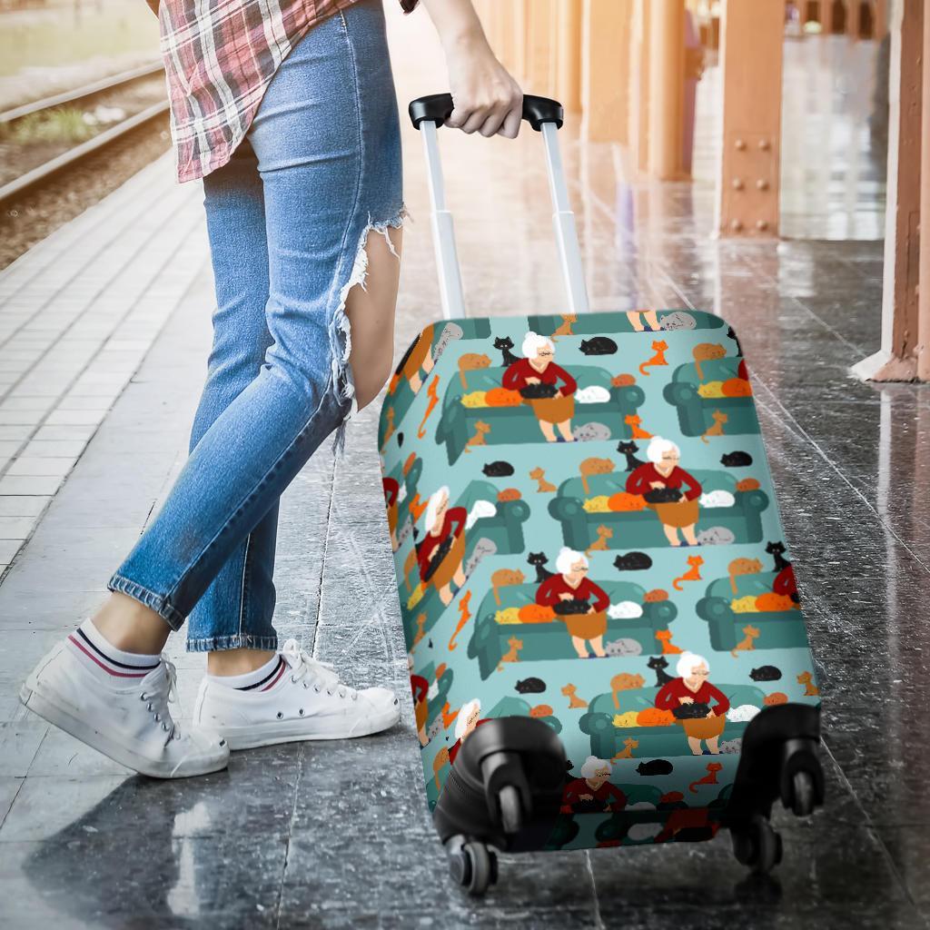 Grandma Nana Pattern Print Luggage Cover Protector-grizzshop