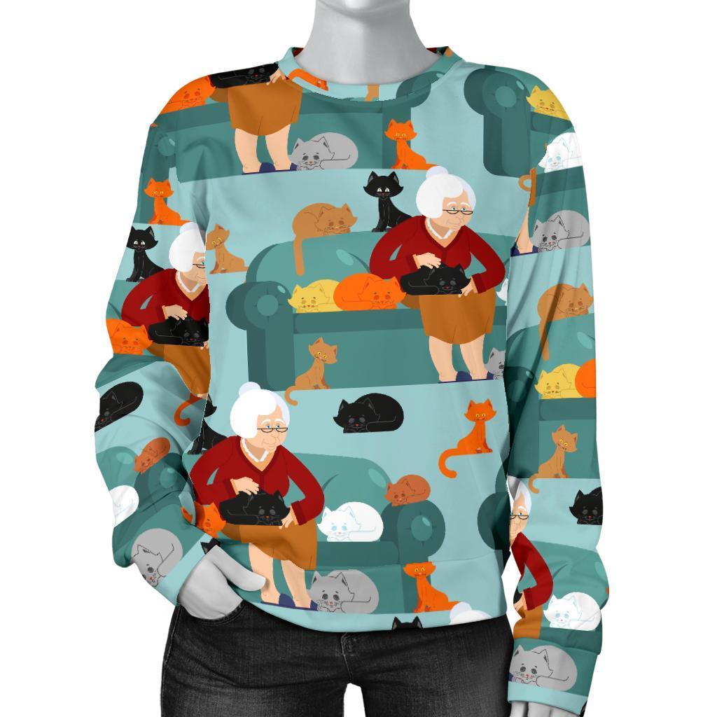 Grandma Nana Pattern Print Women's Sweatshirt-grizzshop