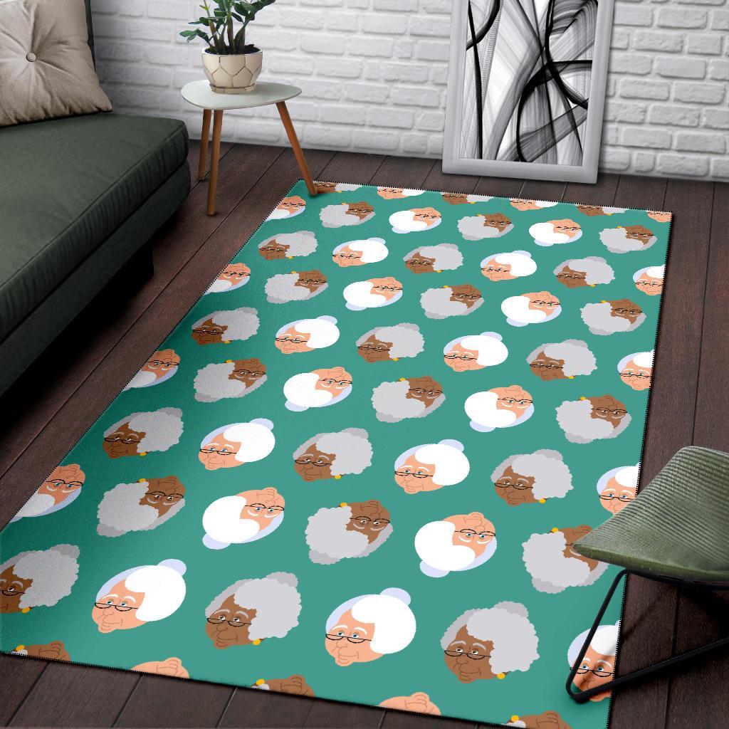 Grandma Nana Print Pattern Floor Mat-grizzshop