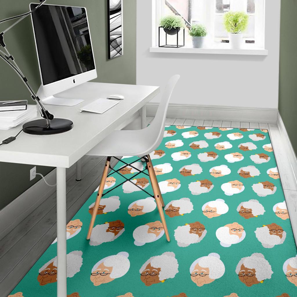 Grandma Nana Print Pattern Floor Mat-grizzshop