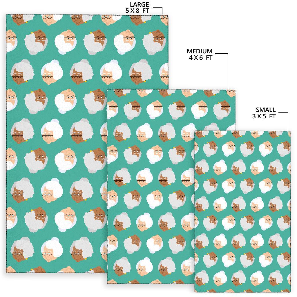 Grandma Nana Print Pattern Floor Mat-grizzshop