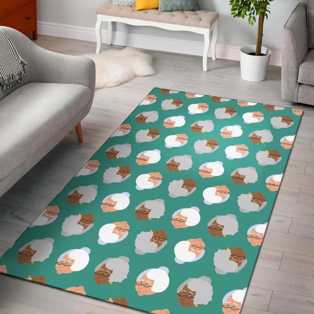 Grandma Nana Print Pattern Floor Mat-grizzshop