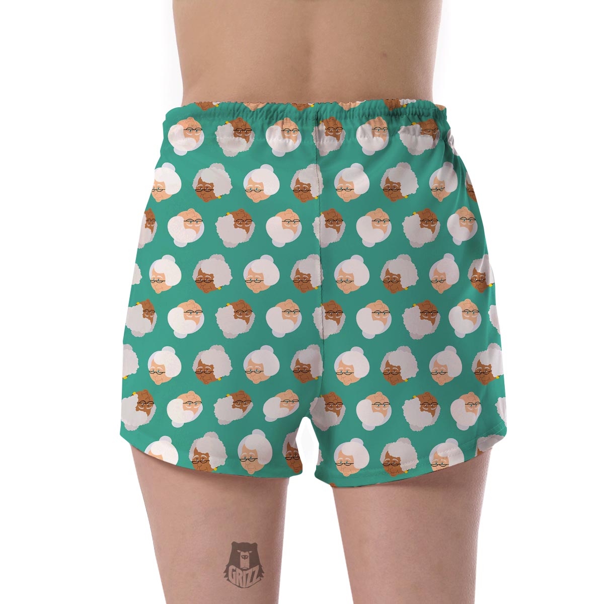 Grandma Nana Print Pattern Women's Shorts-grizzshop