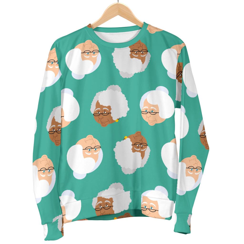 Grandma Nana Print Pattern Women's Sweatshirt-grizzshop