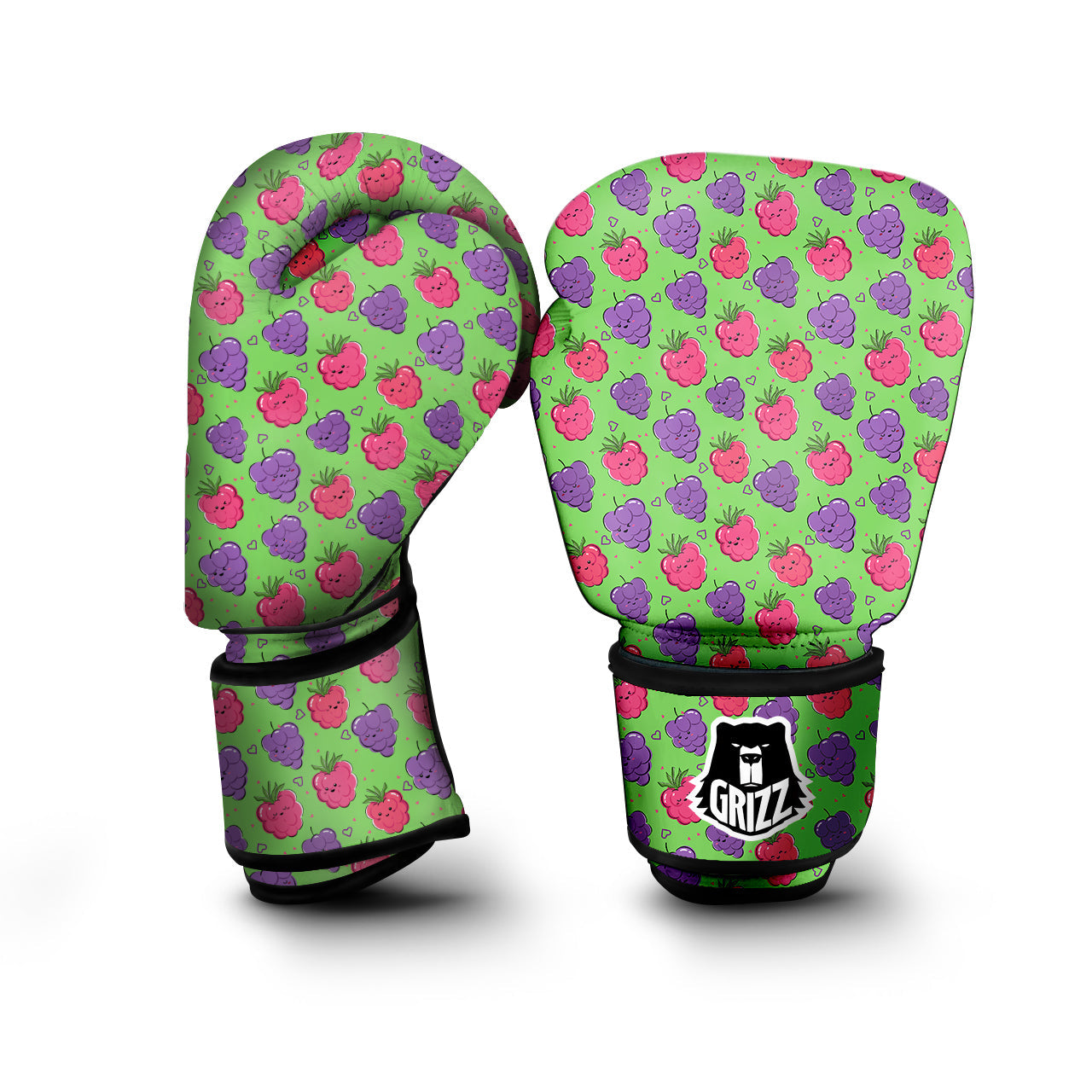 Grape Cute Print Pattern Boxing Gloves-grizzshop