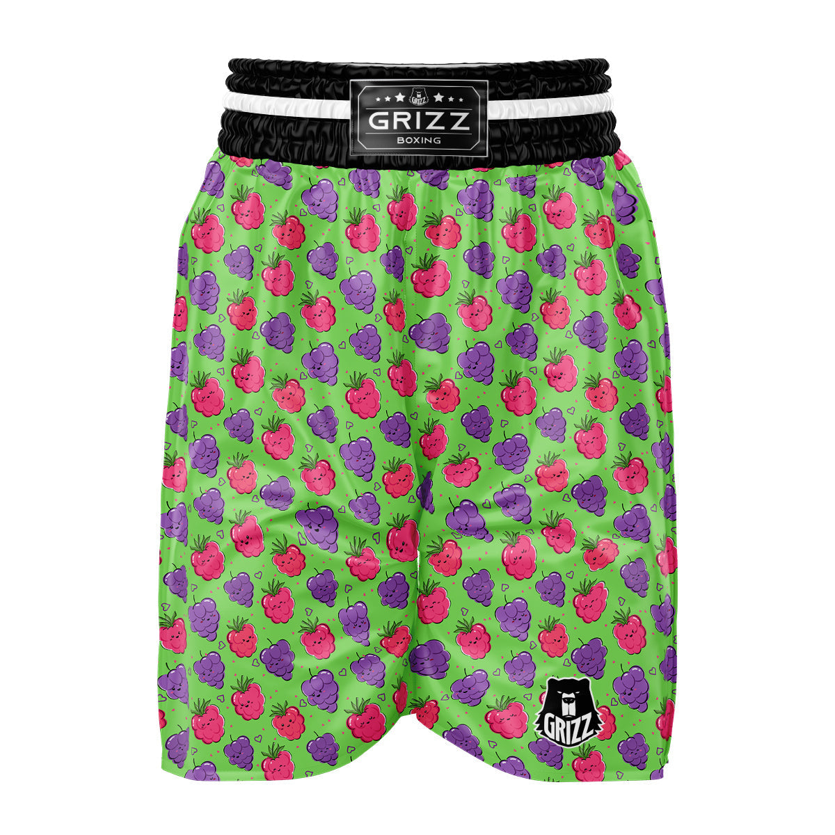 Grape Cute Print Pattern Boxing Shorts-grizzshop