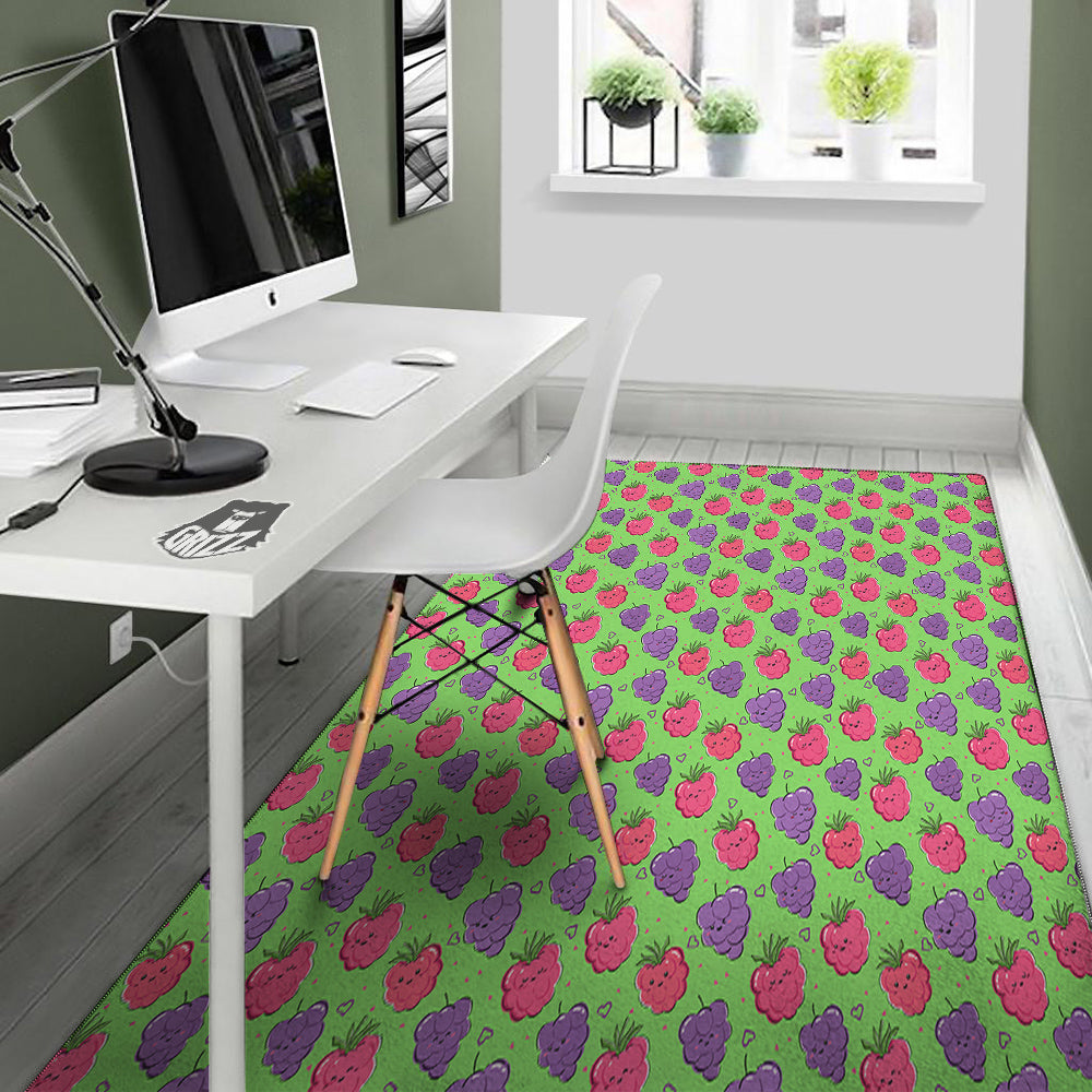 Grape Cute Print Pattern Floor Mat-grizzshop