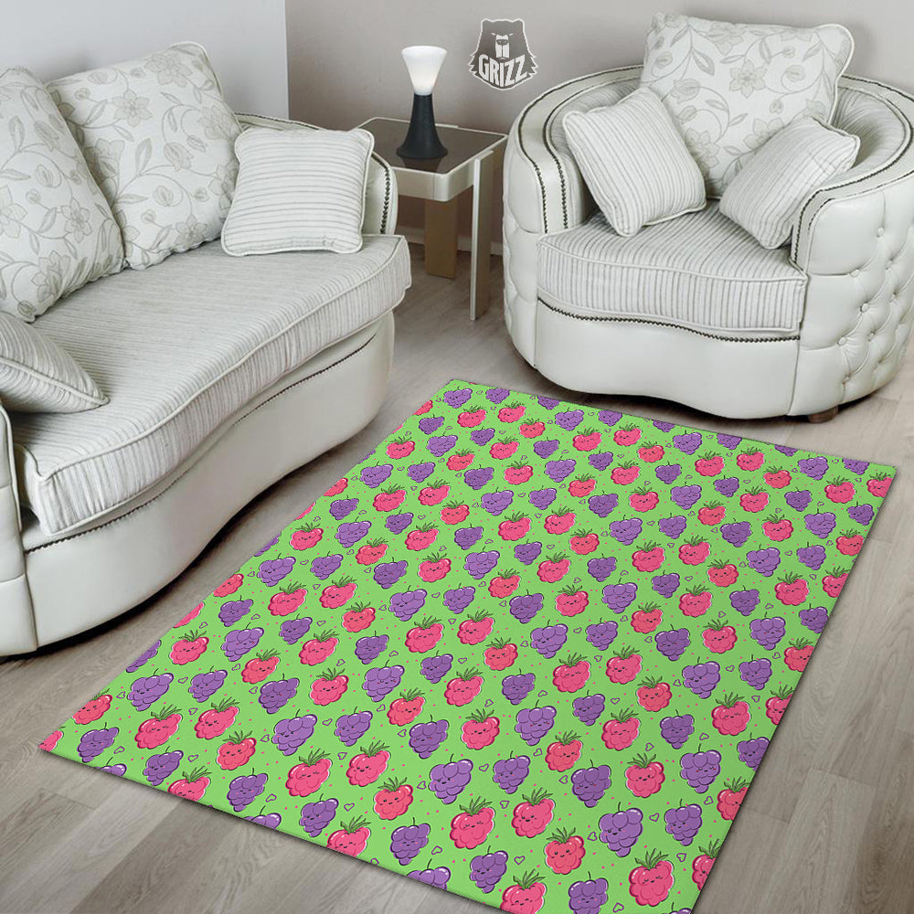 Grape Cute Print Pattern Floor Mat-grizzshop