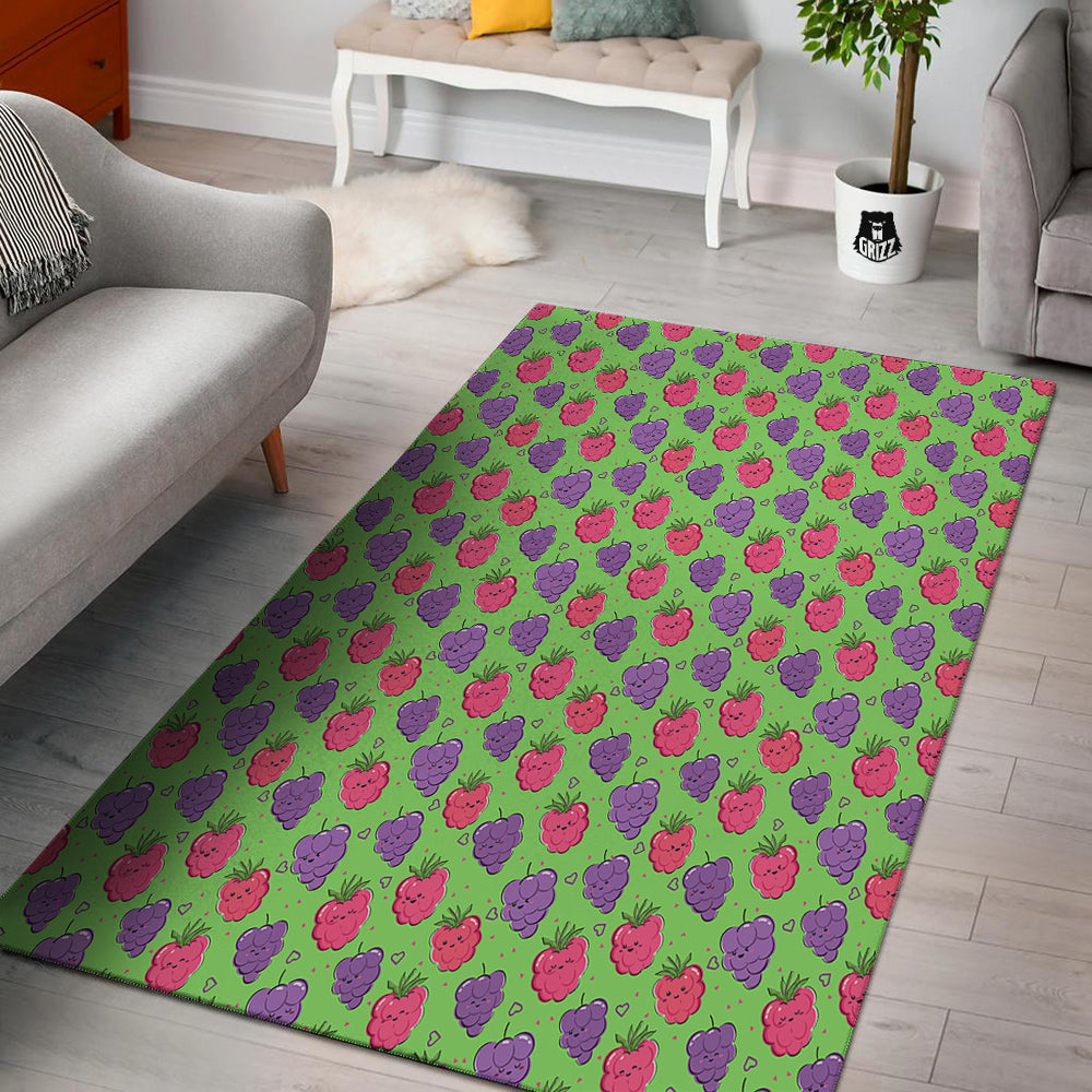 Grape Cute Print Pattern Floor Mat-grizzshop