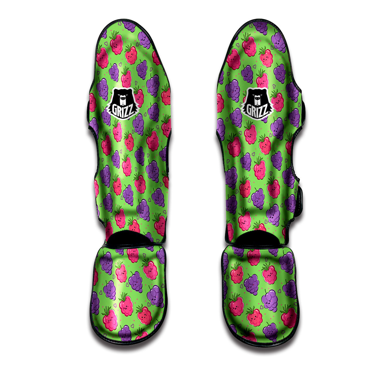 Grape Cute Print Pattern Muay Thai Shin Guards-grizzshop