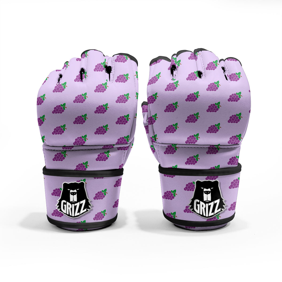 Grape Purple Print Pattern MMA Gloves-grizzshop