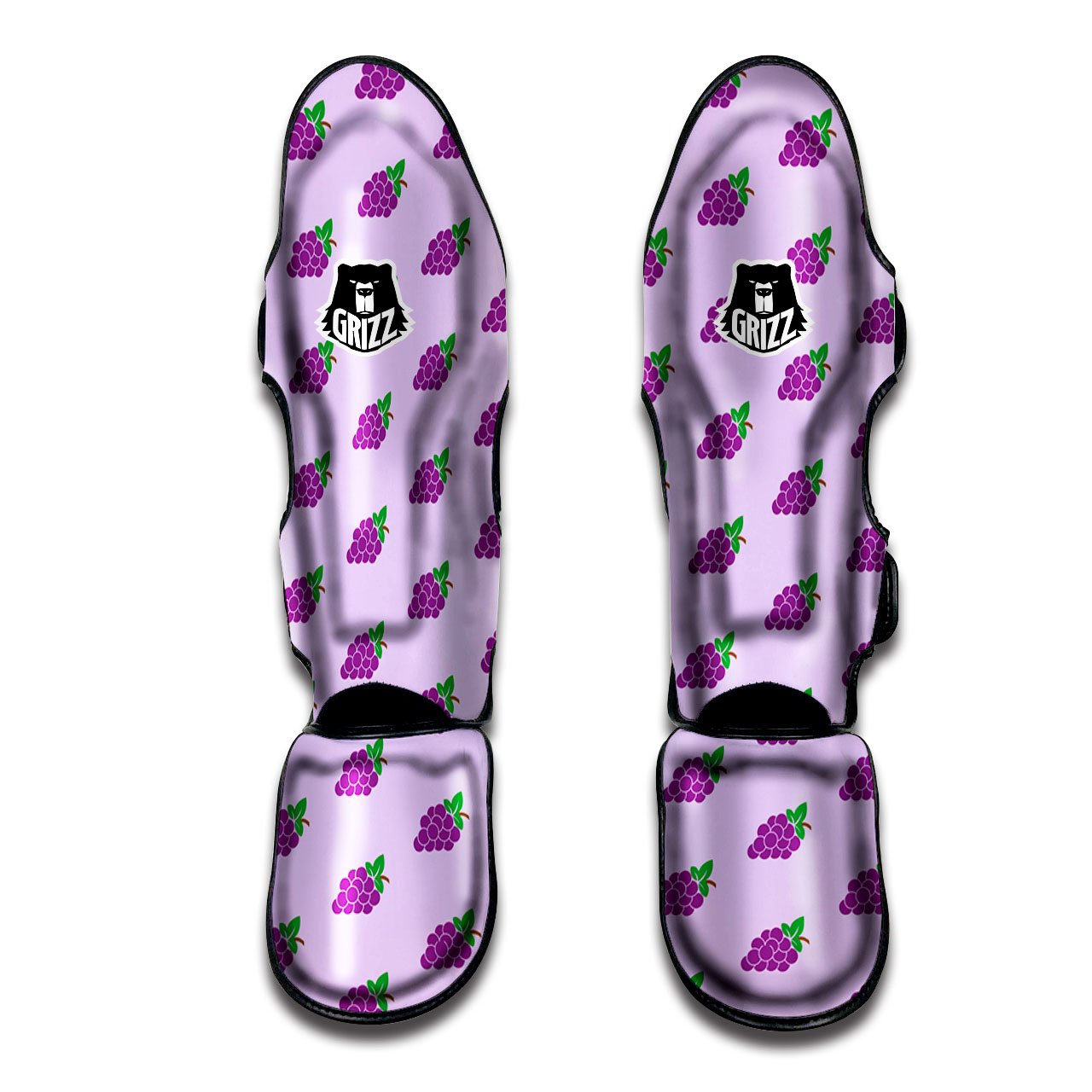 Grape Purple Print Pattern Muay Thai Shin Guards-grizzshop