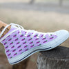 Grape Purple Print Pattern White High Top Shoes-grizzshop