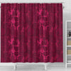 Grape Red Wine Pattern Print Bathroom Shower Curtain-grizzshop