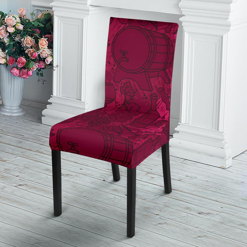 Grape Red Wine Pattern Print Chair Cover-grizzshop