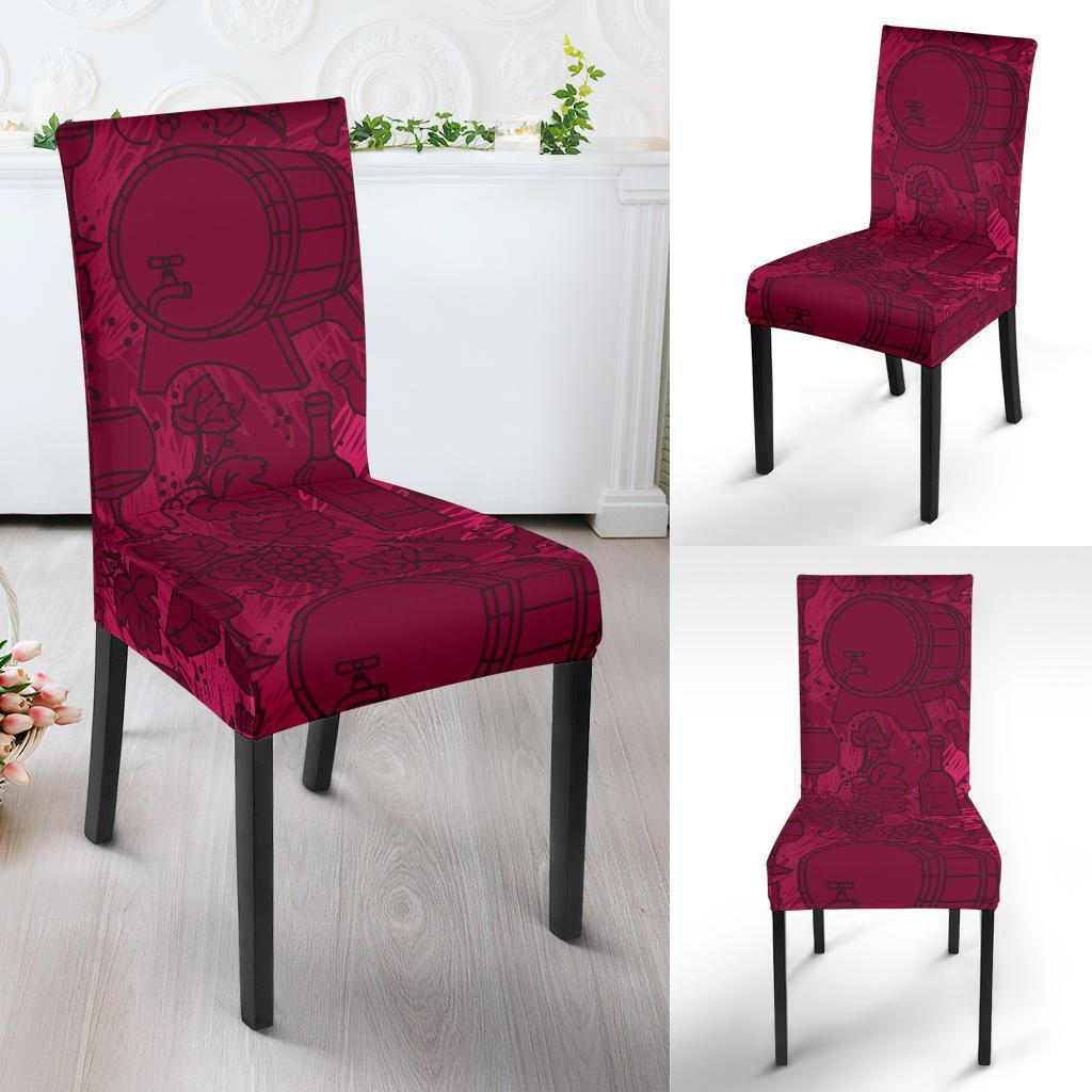 Grape Red Wine Pattern Print Chair Cover-grizzshop