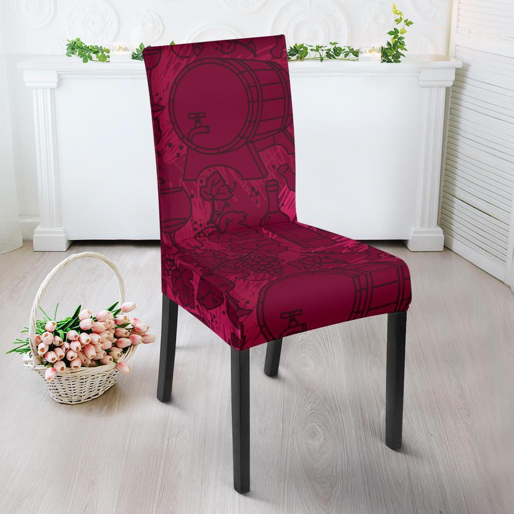 Grape Red Wine Pattern Print Chair Cover-grizzshop