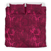 Grape Red Wine Pattern Print Duvet Cover Bedding Set-grizzshop