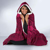 Grape Red Wine Pattern Print Hooded Blanket-grizzshop