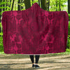 Grape Red Wine Pattern Print Hooded Blanket-grizzshop