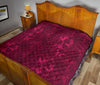 Grape Red Wine Pattern Print Quilt-grizzshop