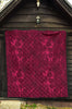 Grape Red Wine Pattern Print Quilt-grizzshop