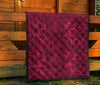 Grape Red Wine Pattern Print Quilt-grizzshop