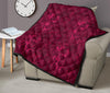 Grape Red Wine Pattern Print Quilt-grizzshop